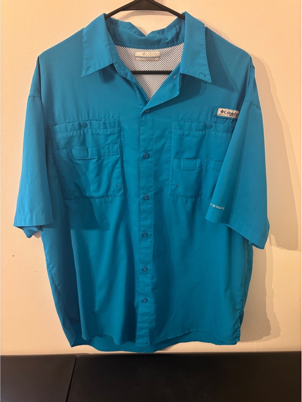 Columbia Men's Short Sleeve Button-Up Outdoor Shirt Size Large